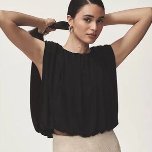 Anthropologie Black Blouse